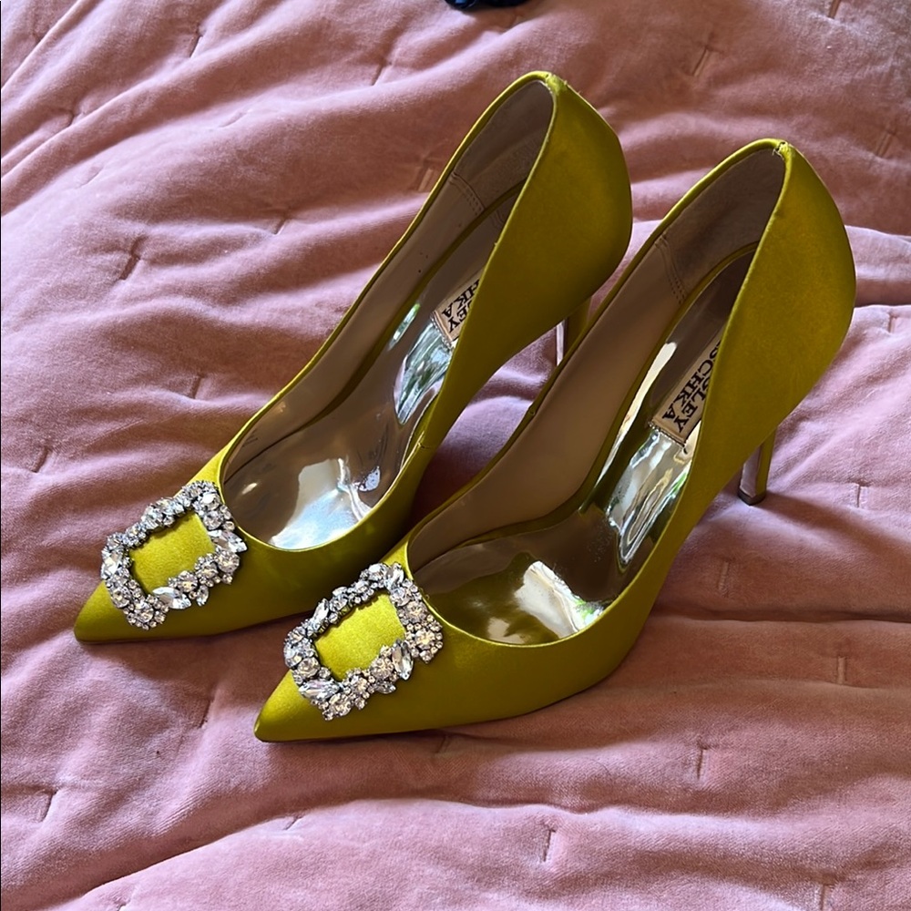 Badgley Mischka Stiletto Heels with Ornamental Buckle